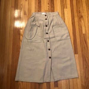 Oak + Fort midi skirt